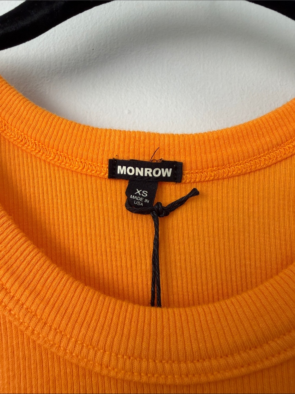 Monrow Bright Orange Ribbed Tank - Picture 3 of 3